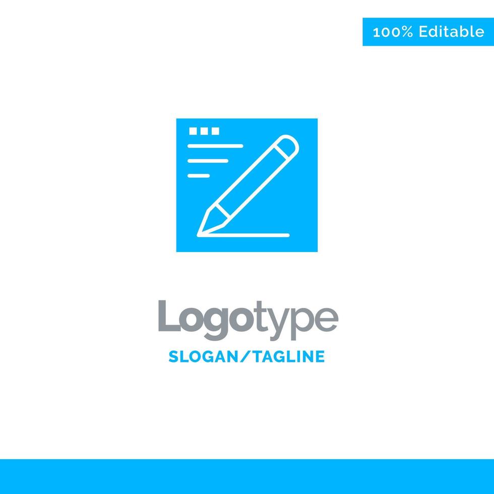 browser penna text utbildning blå företag logotyp mall vektor