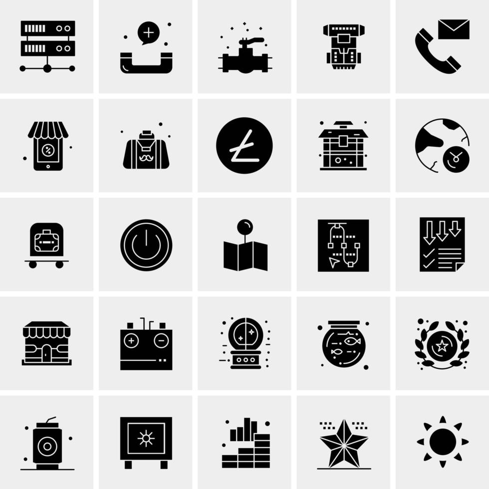 25 universelle Business-Icons Vektor kreative Icon-Illustration zur Verwendung in Web- und Mobilprojekten