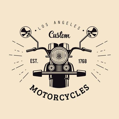 Weinlese-Motorrad-Emblem vektor