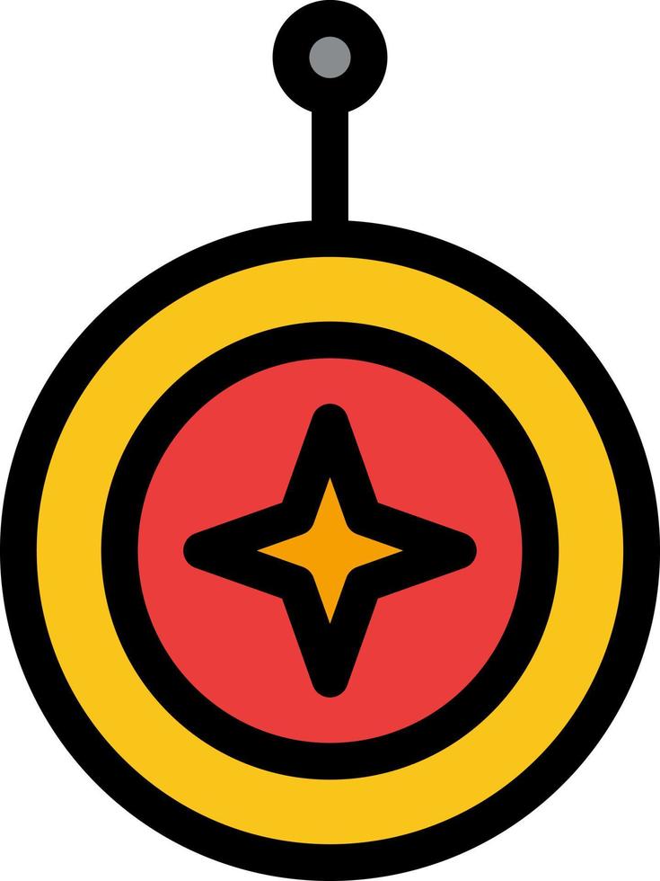 Abzeichen Stern Medaille Schild Ehre flach Farbe Symbol Vektor Symbol Banner Vorlage