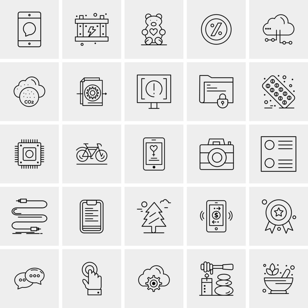 25 universelle Business-Icons Vektor kreative Icon-Illustration zur Verwendung in Web- und Mobilprojekten