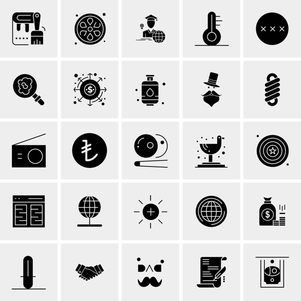 25 universelle Business-Icons Vektor kreative Icon-Illustration zur Verwendung in Web- und Mobilprojekten