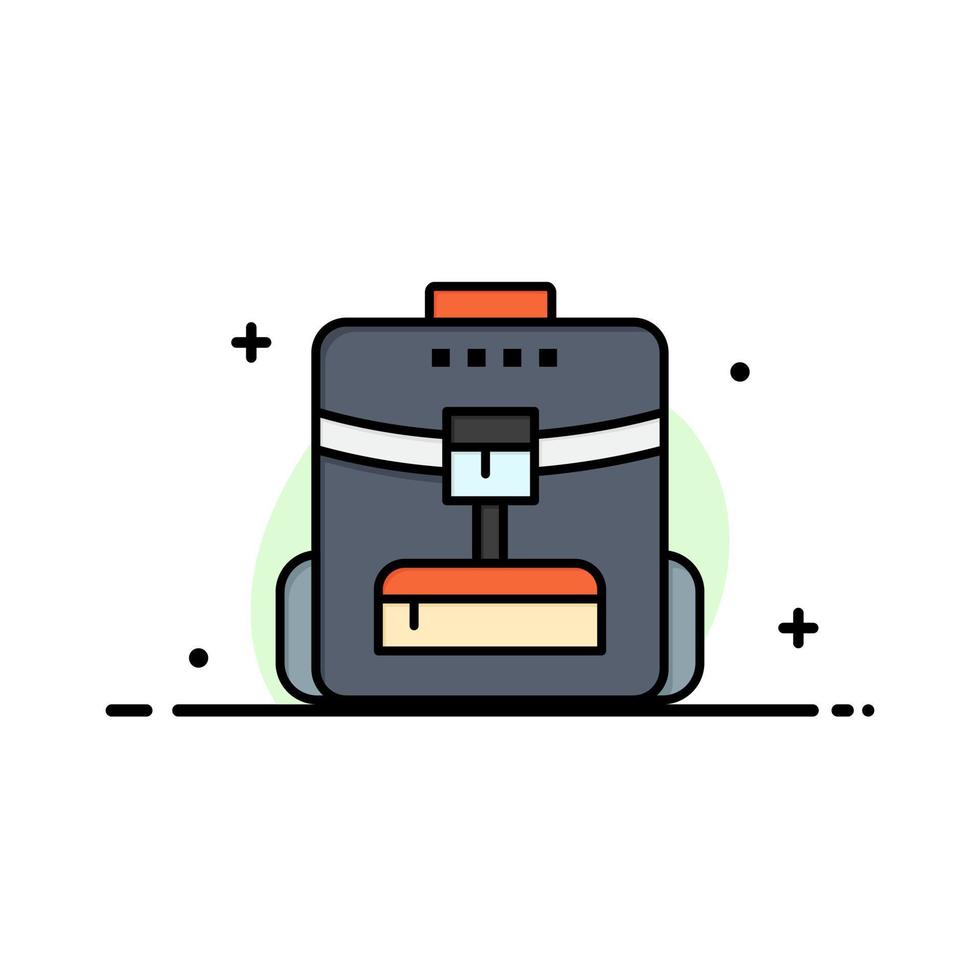 Tasche Rückentasche Schule Service Business Logo Vorlage flache Farbe vektor