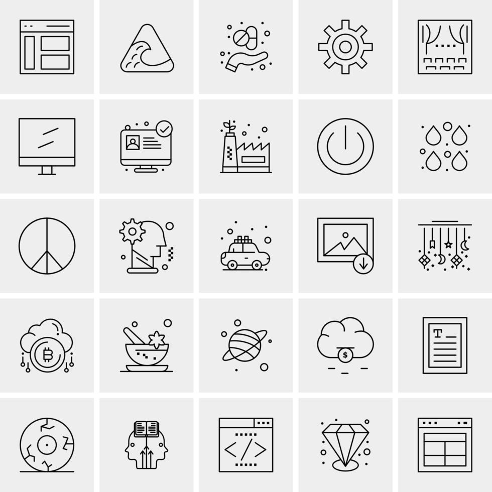 25 universelle Business-Icons Vektor kreative Icon-Illustration zur Verwendung in Web- und Mobilprojekten