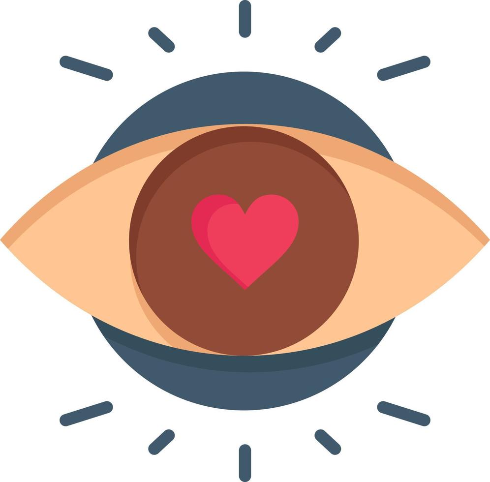 Auge Augen Bildung Licht flache Farbe Symbol Vektor Icon Banner Vorlage