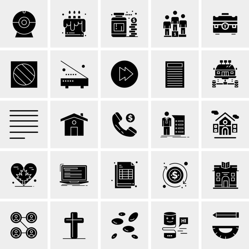 25 universelle Business-Icons Vektor kreative Icon-Illustration zur Verwendung in Web- und Mobilprojekten