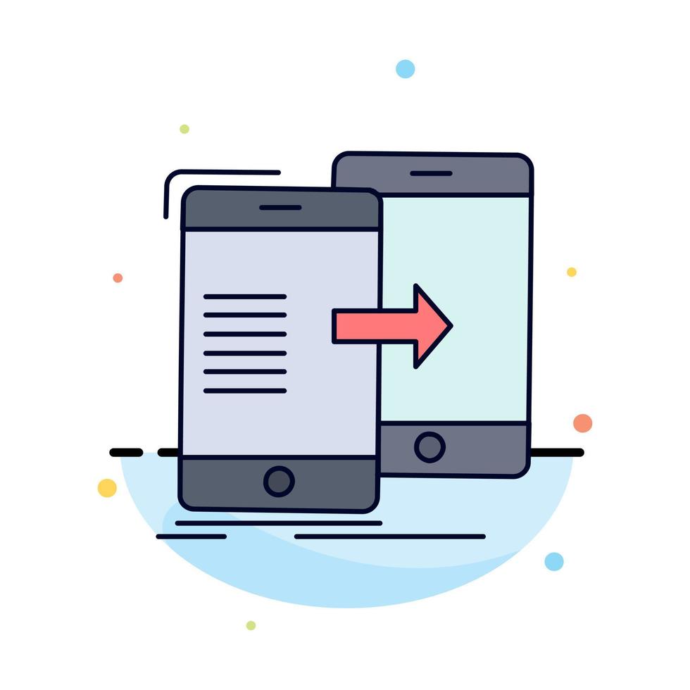Datenfreigabe Synchronisierungssynchronisierung Synchronisierung flacher Farbsymbolvektor vektor