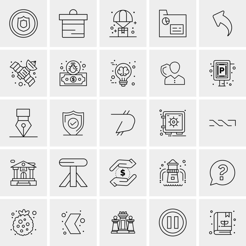 25 universelle Business-Icons Vektor kreative Icon-Illustration zur Verwendung in Web- und Mobilprojekten