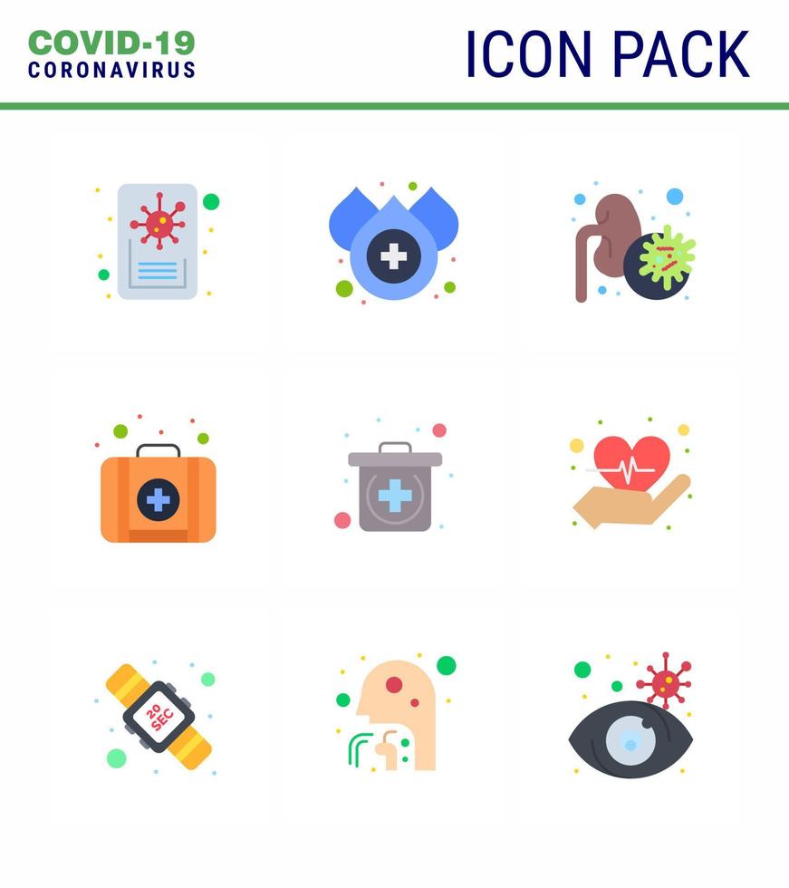 25 Coronavirus Notfall Iconset blaues Design wie Sekunden Liebe Lunge Herz medizinische virale Coronavirus 2019nov Krankheitsvektor Designelemente vektor