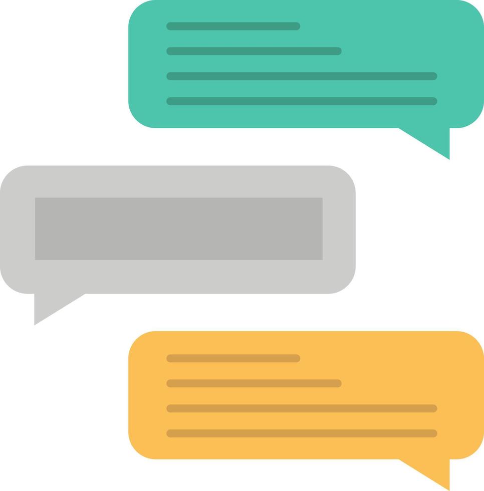 Chat-Blasen Kommentare Gespräche Gespräche flache Farbe Symbol Vektor Symbol Banner Vorlage