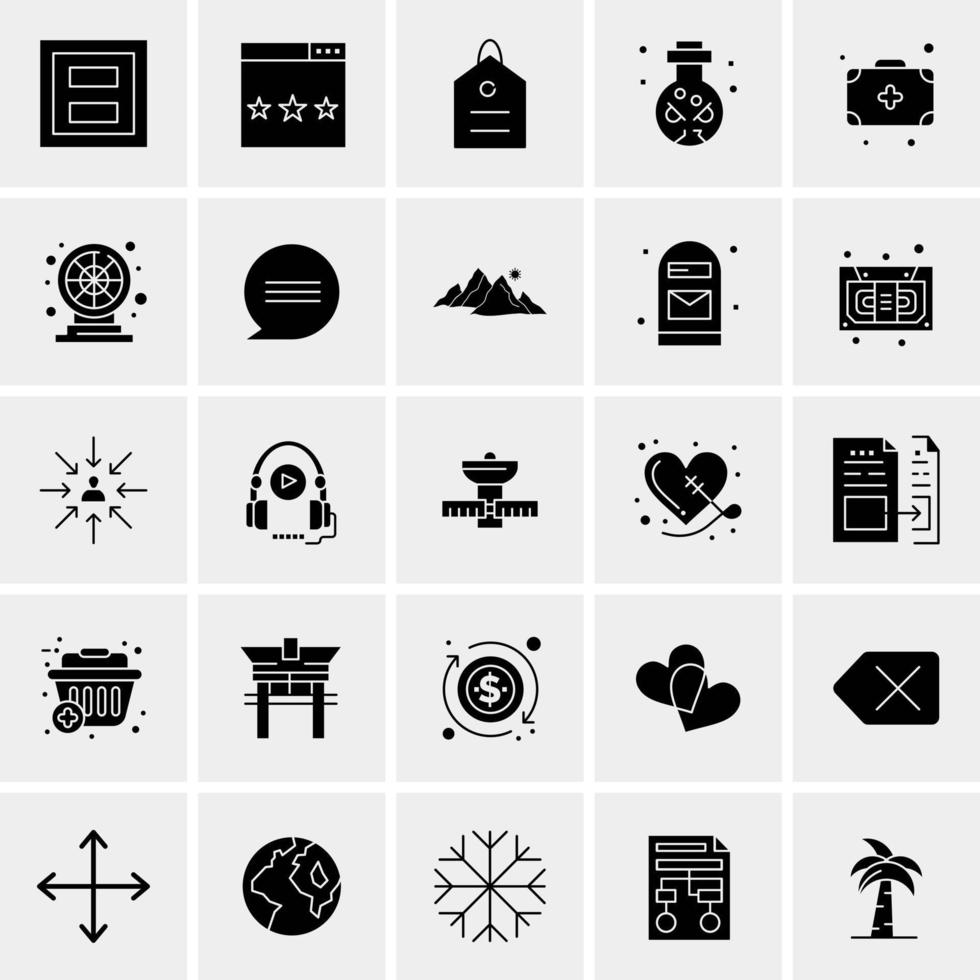 25 universelle Business-Icons Vektor kreative Icon-Illustration zur Verwendung in Web- und Mobilprojekten