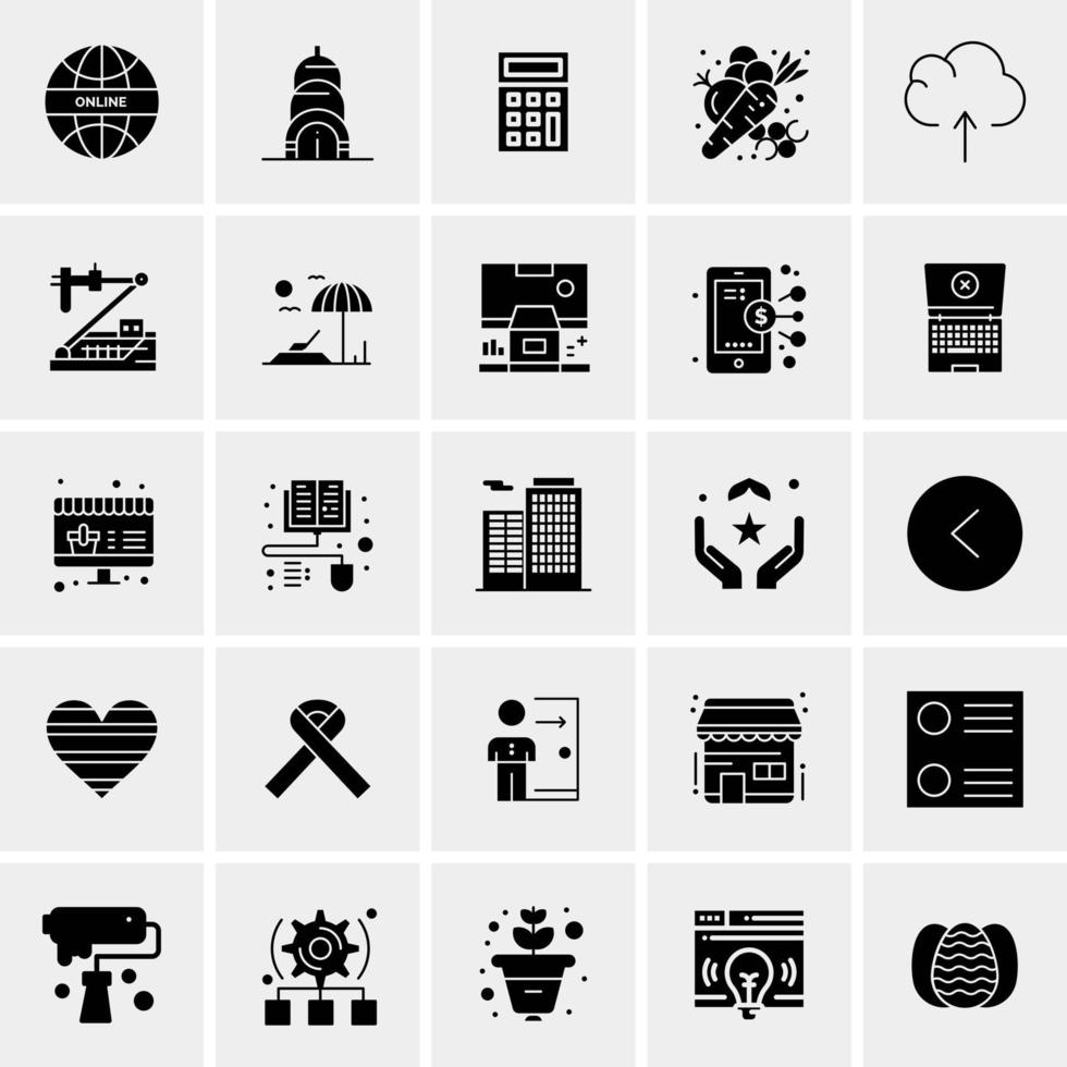 25 universelle Business-Icons Vektor kreative Icon-Illustration zur Verwendung in Web- und Mobilprojekten