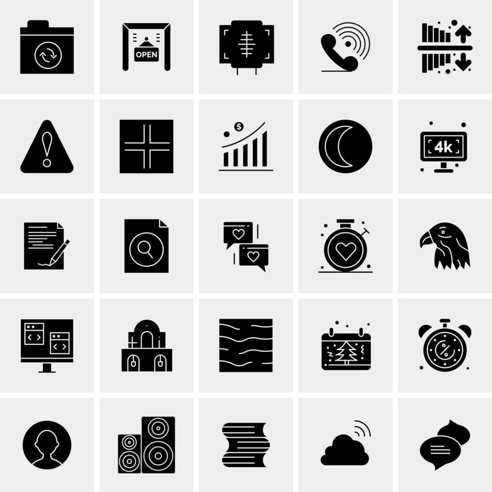 25 universelle Business-Icons Vektor kreative Icon-Illustration zur Verwendung in Web- und Mobilprojekten