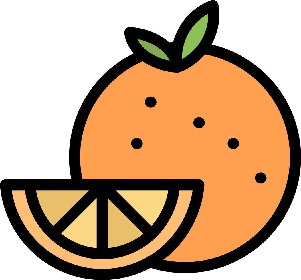 Flache Farbe der orange Lebensmittelfrucht-Madrigal-Geschäftslogoschablone vektor