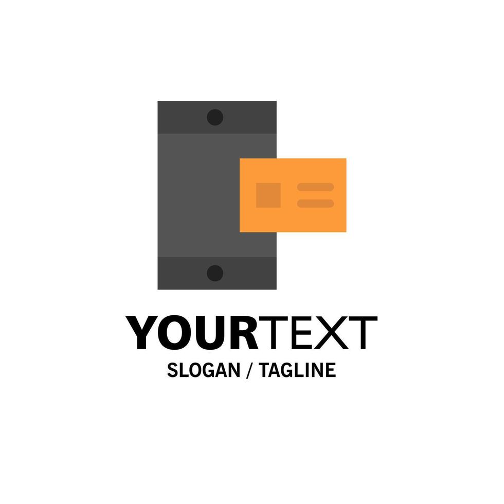 flache Farbe der mobilen Online-Kreideprofil-Business-Logo-Vorlage vektor