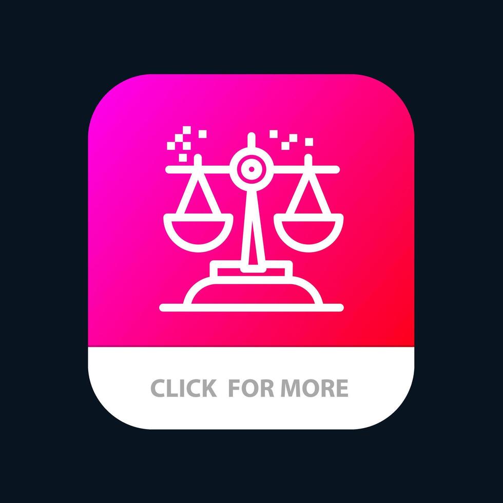 Auswahl Abschluss Gericht Urteil Gesetz Mobile App Button Android und iOS Line Version vektor