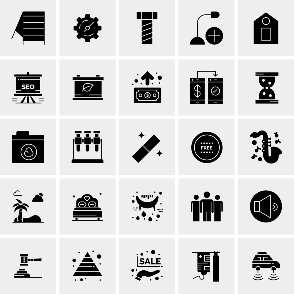 25 universelle Business-Icons Vektor kreative Icon-Illustration zur Verwendung in Web- und Mobilprojekten