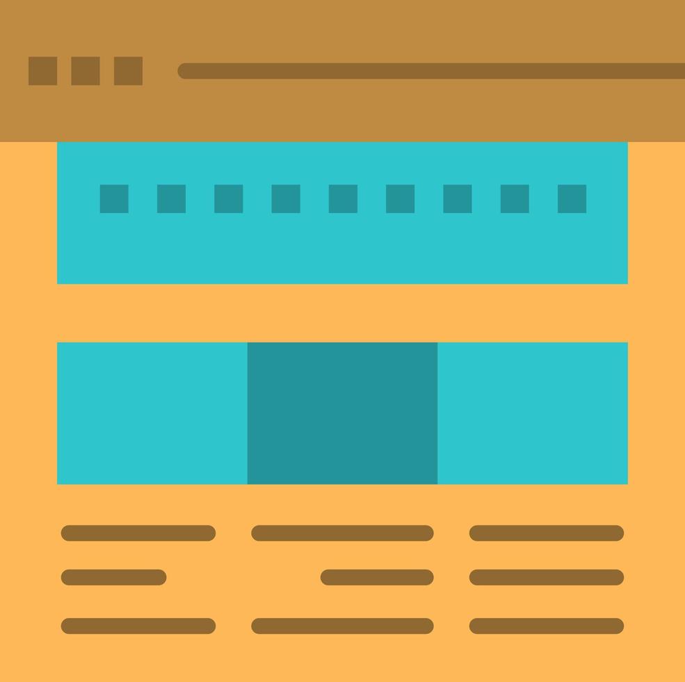 hemsida browser företag företags- sida webb webbsida platt Färg ikon vektor ikon baner mall