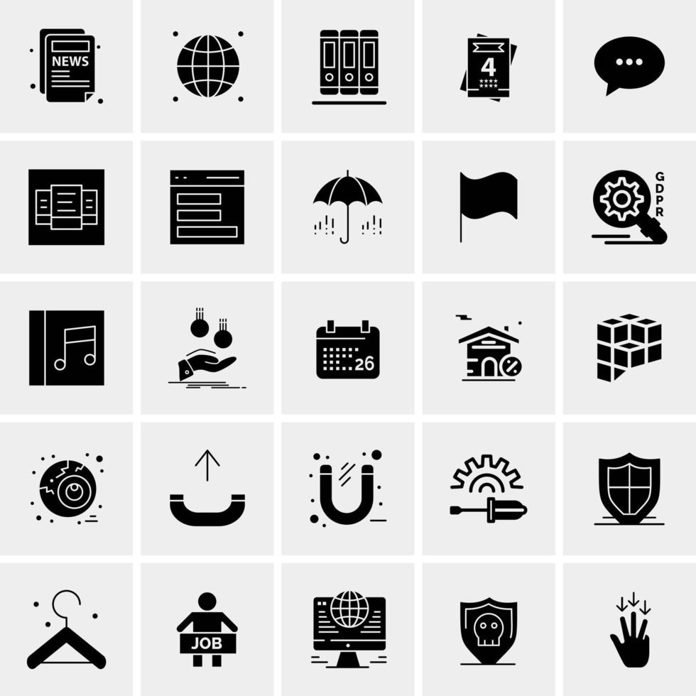 25 universelle Business-Icons Vektor kreative Icon-Illustration zur Verwendung in Web- und Mobilprojekten