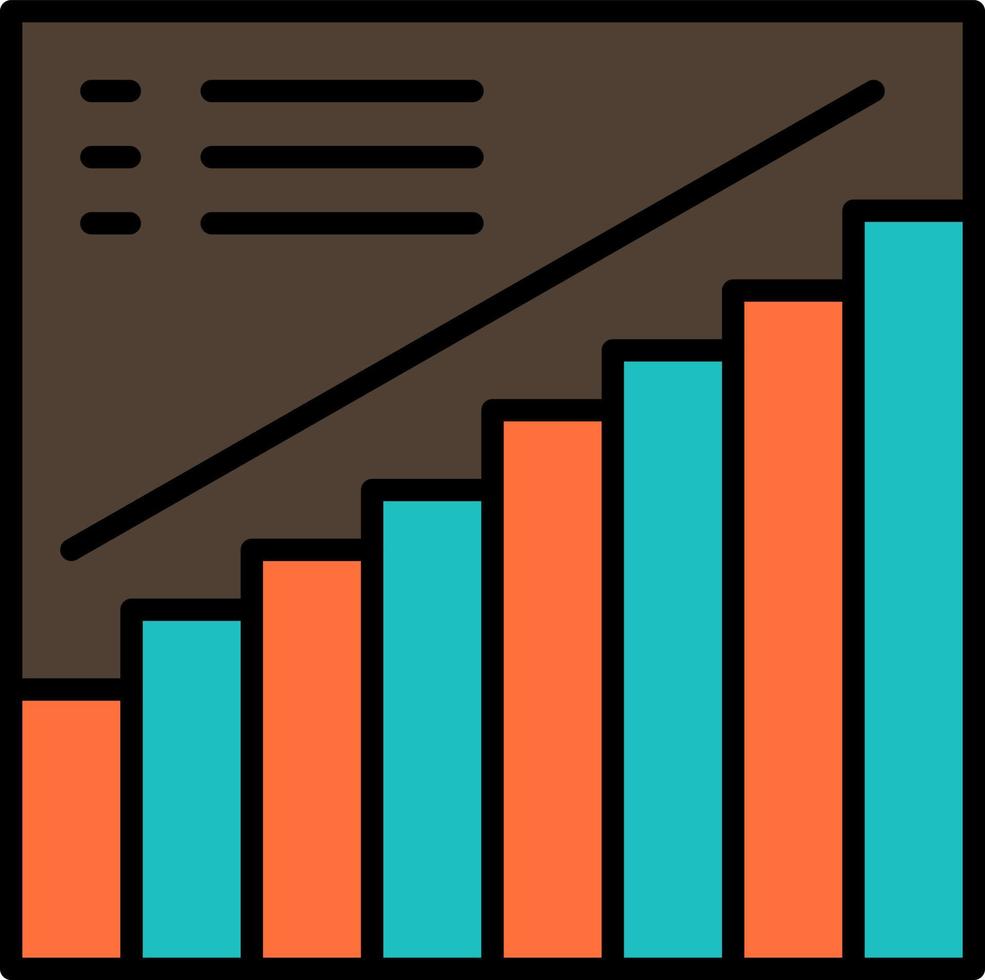 diagramm grafik analyse präsentation verkauf flachbild farbe symbol vektor symbol banner vorlage