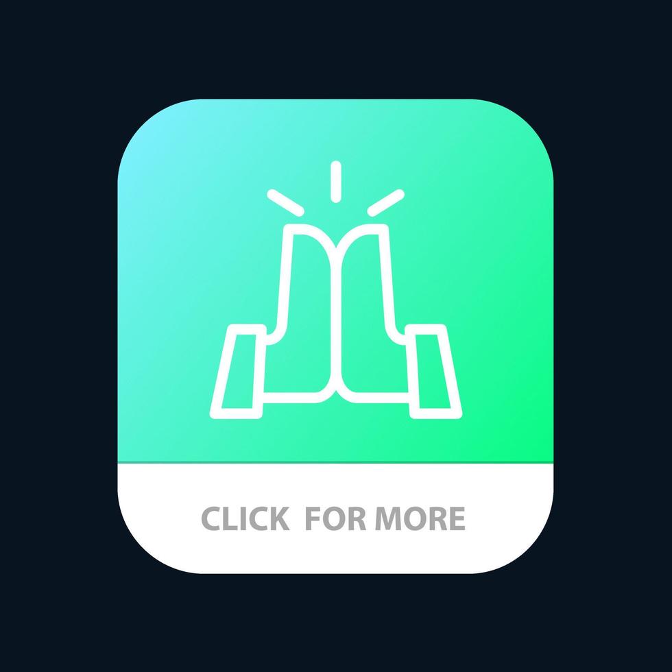 bäst fem vänner hög mobil app knapp android och ios linje version vektor
