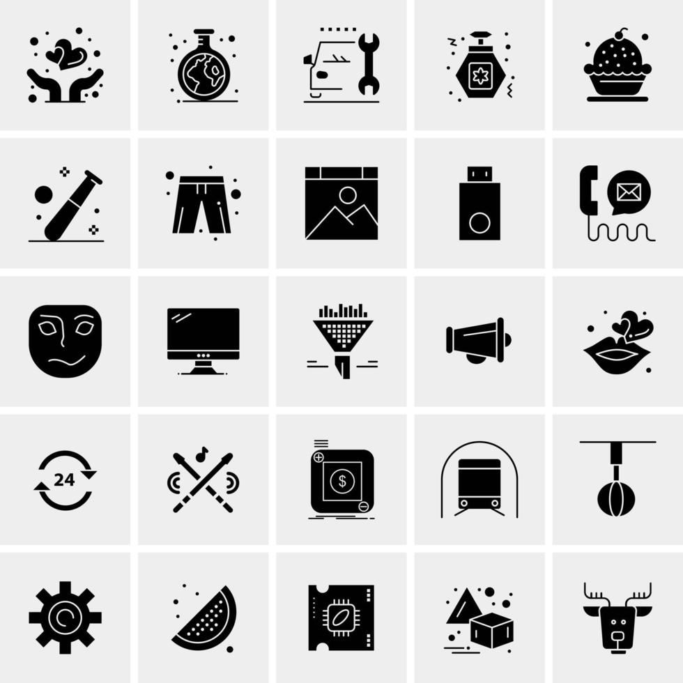 25 universelle Business-Icons Vektor kreative Icon-Illustration zur Verwendung in Web- und Mobilprojekten