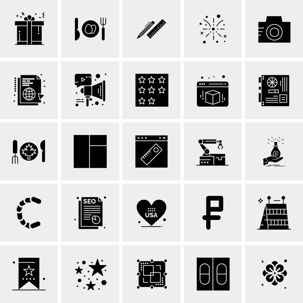 25 universelle Business-Icons Vektor kreative Icon-Illustration zur Verwendung in Web- und Mobilprojekten