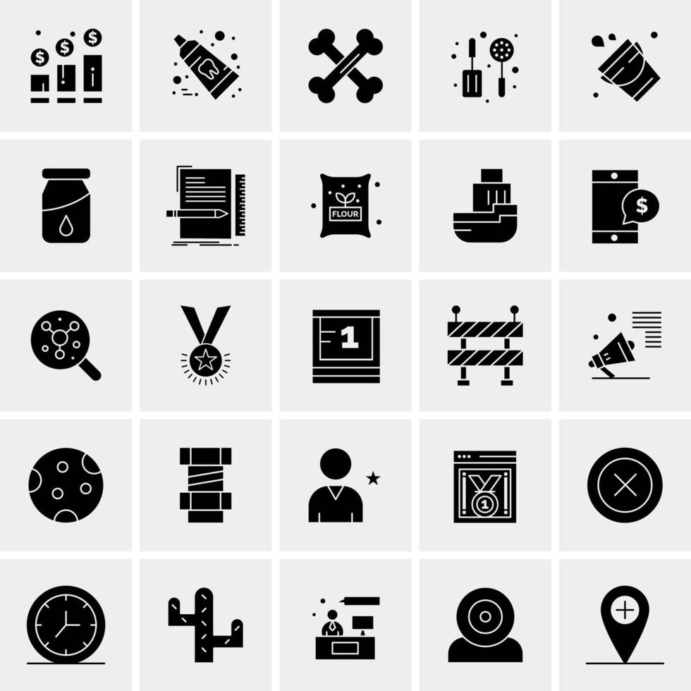 25 universelle Business-Icons Vektor kreative Icon-Illustration zur Verwendung in Web- und Mobilprojekten