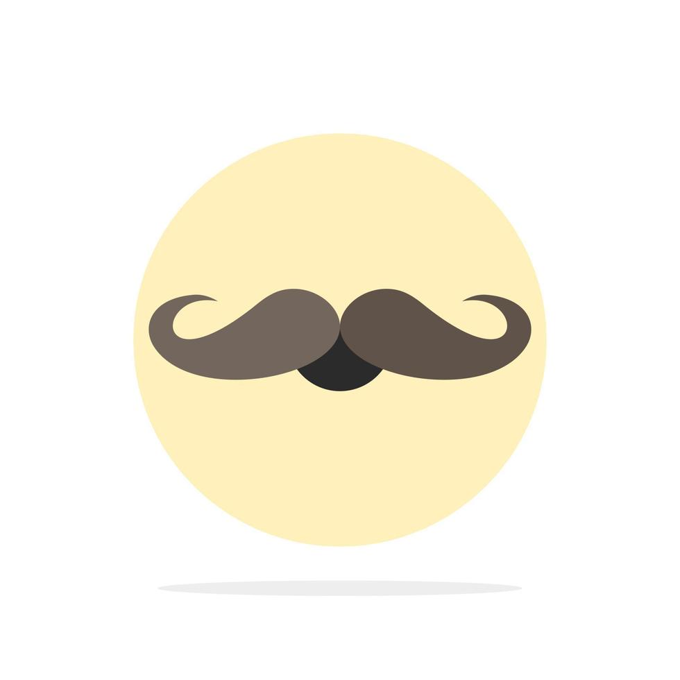 mustasch hipster Movember manlig män platt Färg ikon vektor