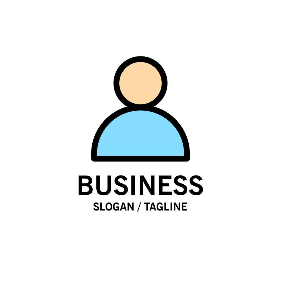 Kontakte Mähne Twitter Business Logo Vorlage flache Farbe vektor