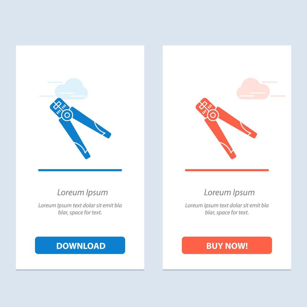 plier byggnad konstruktion krympning verktyg arbete blå och röd ladda ner och köpa nu webb widget kort mall vektor