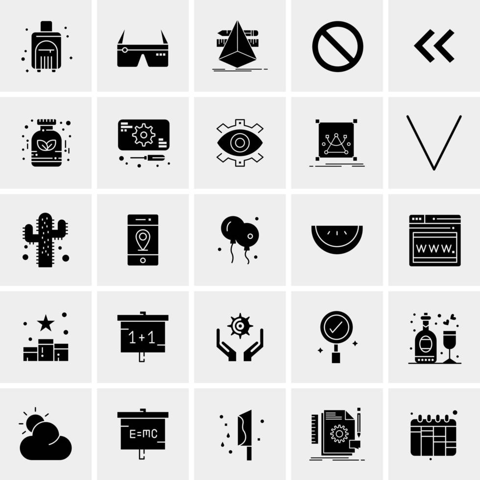 25 universelle Business-Icons Vektor kreative Icon-Illustration zur Verwendung in Web- und Mobilprojekten