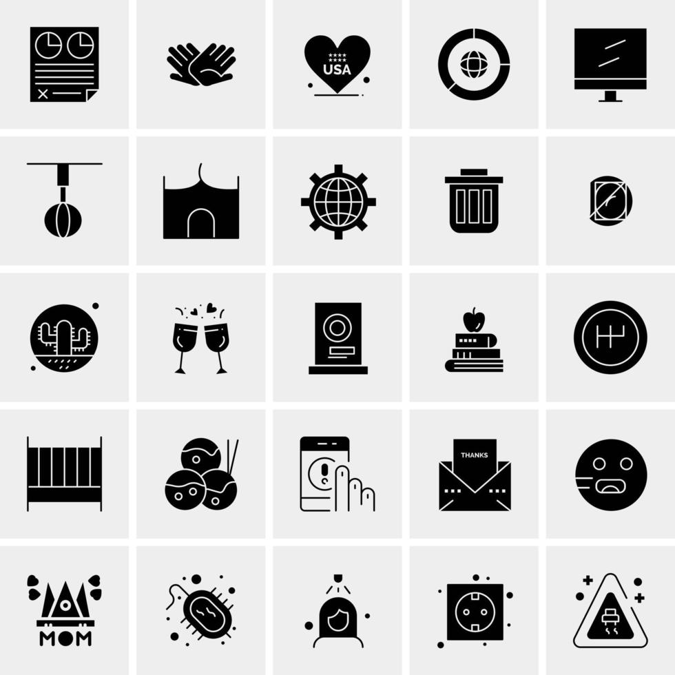 25 universelle Business-Icons Vektor kreative Icon-Illustration zur Verwendung in Web- und Mobilprojekten