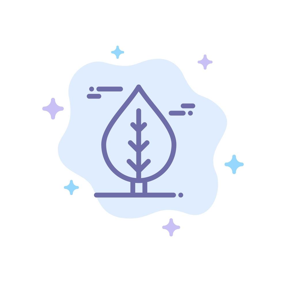 Blatt Kanada Pflanze blaues Symbol auf abstraktem Wolkenhintergrund vektor