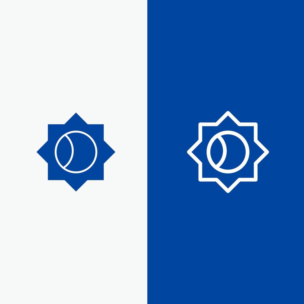 Grundeinstellung ui Linie und Glyphe solides Symbol blaues Banner Linie und Glyphe solides Symbol blaues Banner vektor