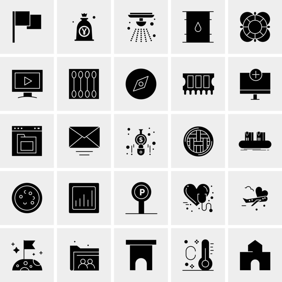 25 universelle Business-Icons Vektor kreative Icon-Illustration zur Verwendung in Web- und Mobilprojekten