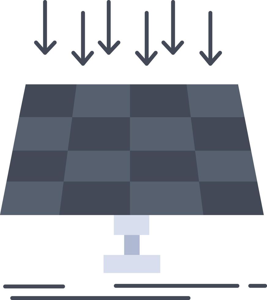 Solarpanel Energietechnik Smart City flacher Farbsymbolvektor vektor