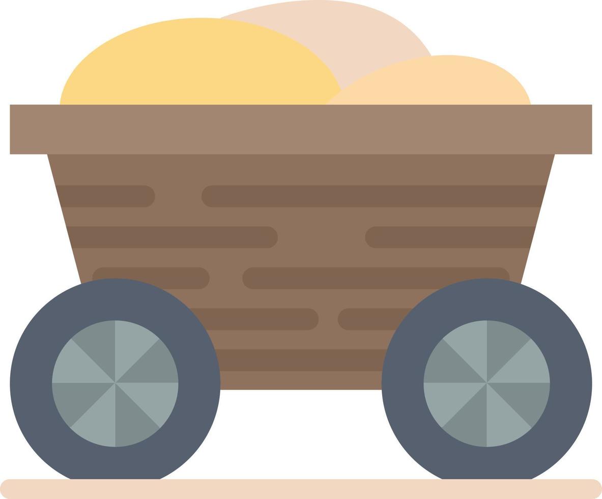 vagn vagn mat bangladesh platt Färg ikon vektor ikon baner mall