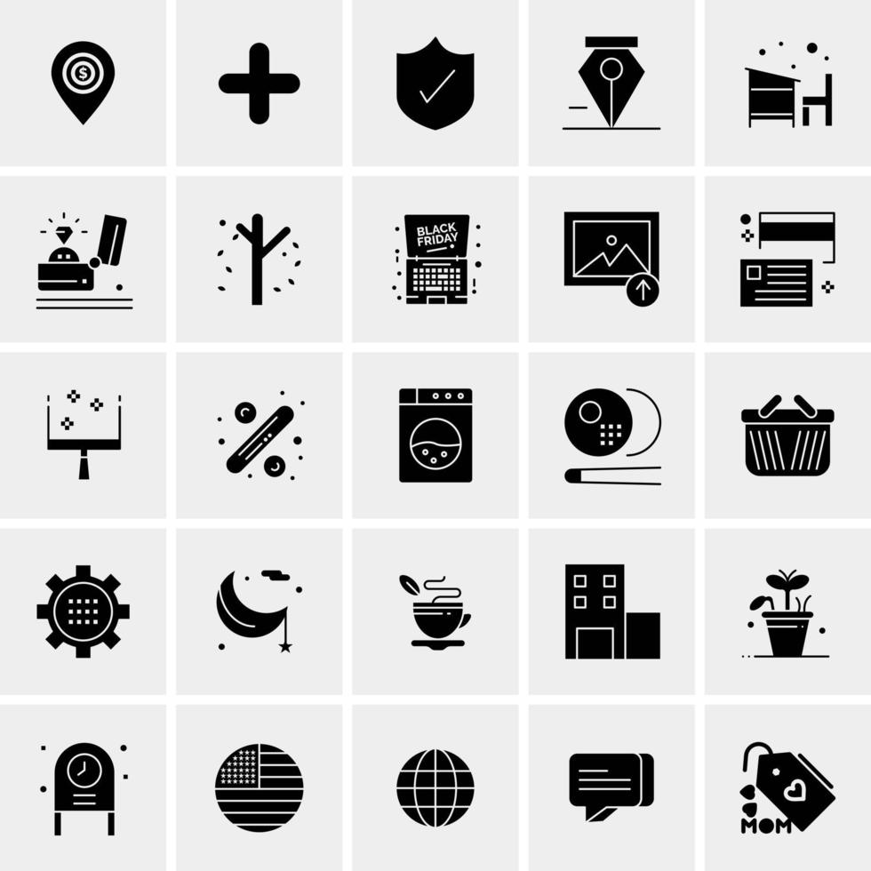 25 universelle Business-Icons Vektor kreative Icon-Illustration zur Verwendung in Web- und Mobilprojekten