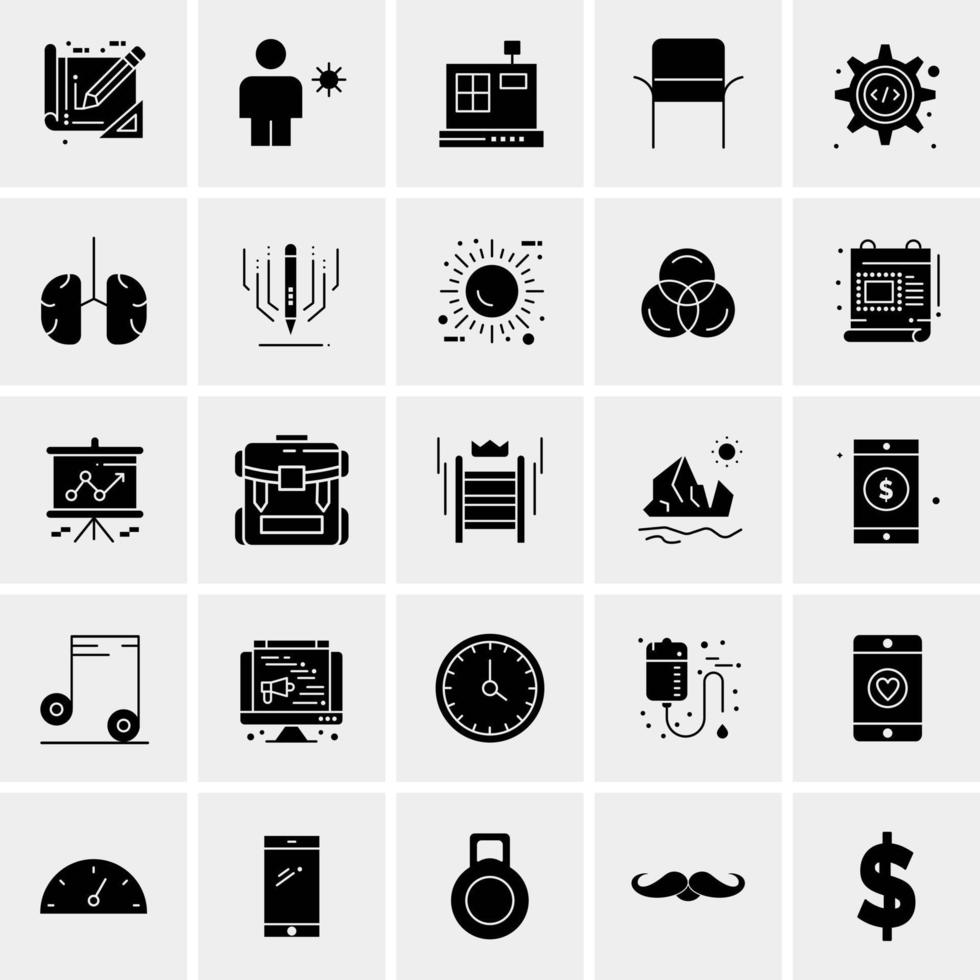 25 universelle Business-Icons Vektor kreative Icon-Illustration zur Verwendung in Web- und Mobilprojekten