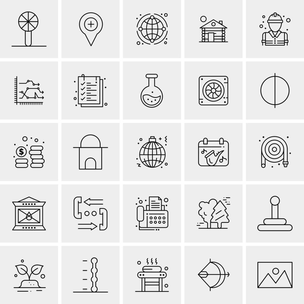 25 universelle Business-Icons Vektor kreative Icon-Illustration zur Verwendung in Web- und Mobilprojekten