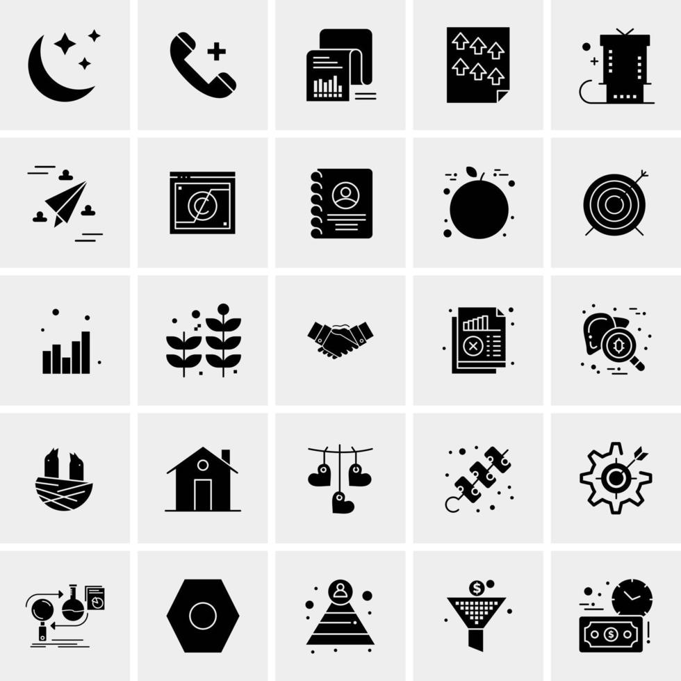 25 universelle Business-Icons Vektor kreative Icon-Illustration zur Verwendung in Web- und Mobilprojekten