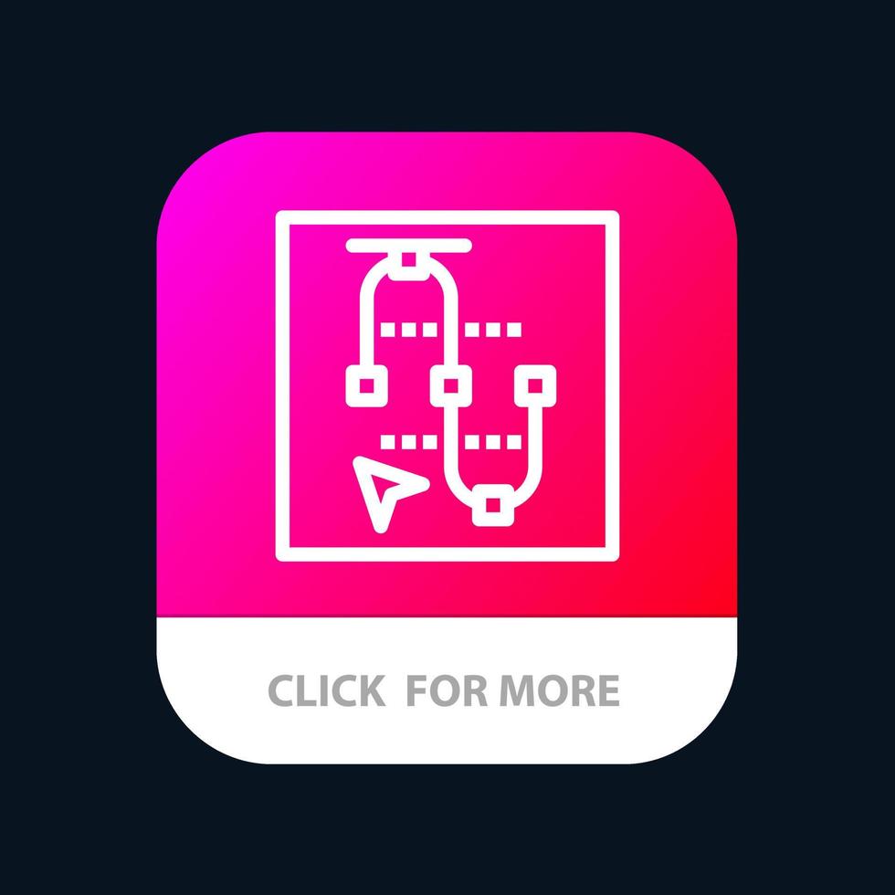 mus skärm vektor pil mobil app knapp android och ios linje version