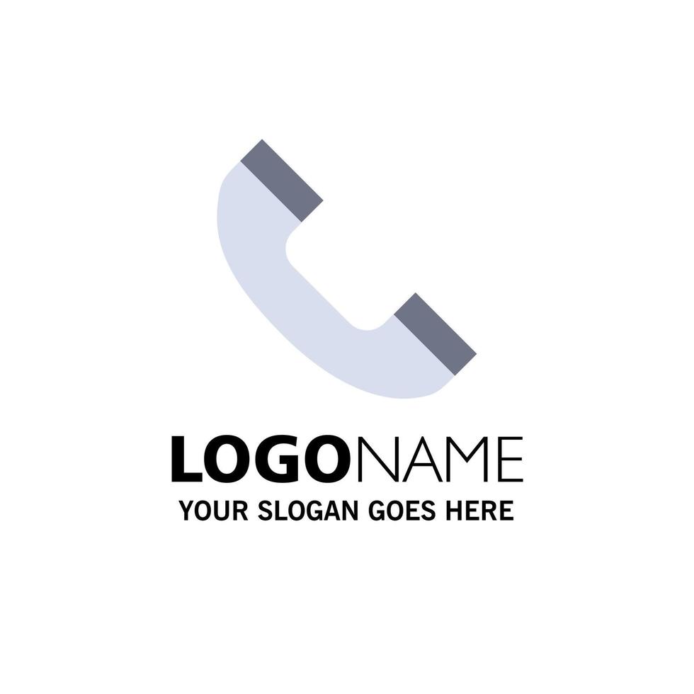 Anruf Telefon Business Logo Vorlage flache Farbe vektor