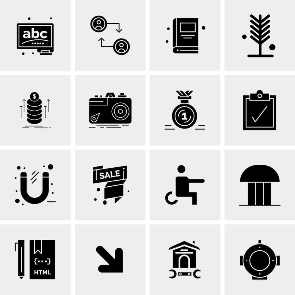 16 universelle Business-Icons Vektor kreative Icon-Illustration zur Verwendung in Web- und Mobilprojekten