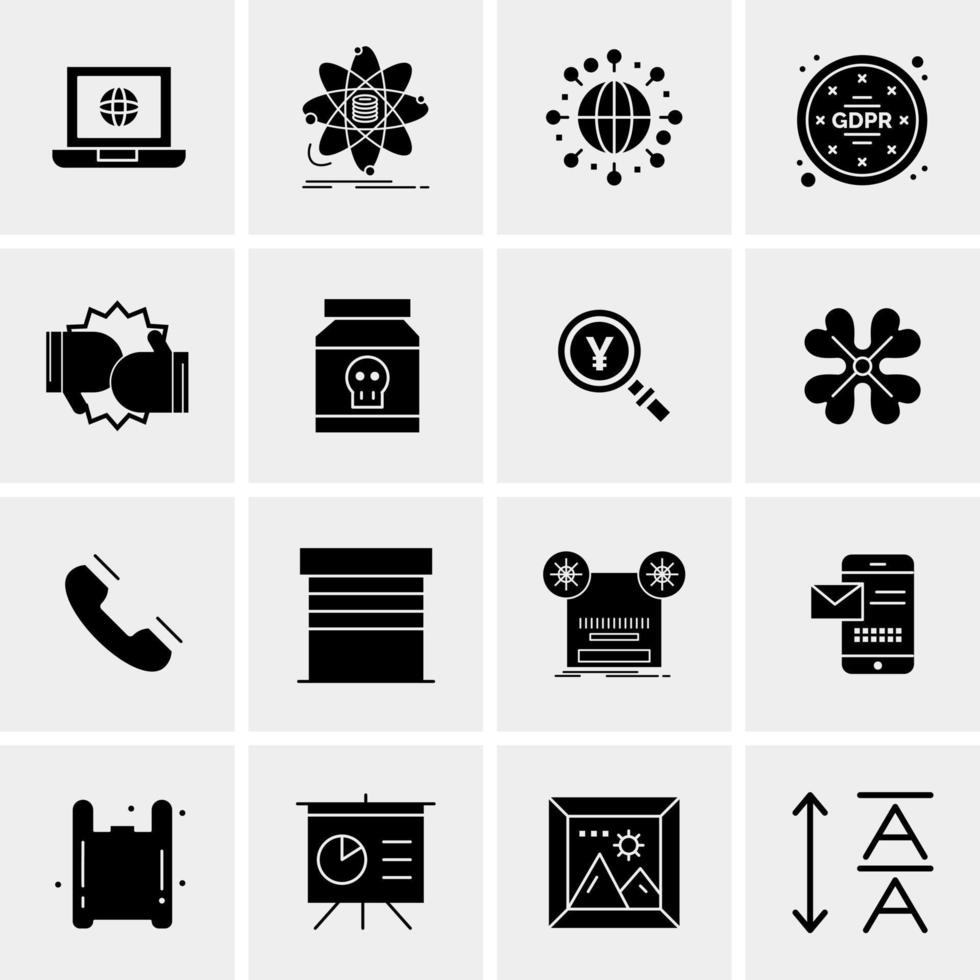 16 universelle Business-Icons Vektor kreative Icon-Illustration zur Verwendung in Web- und Mobilprojekten