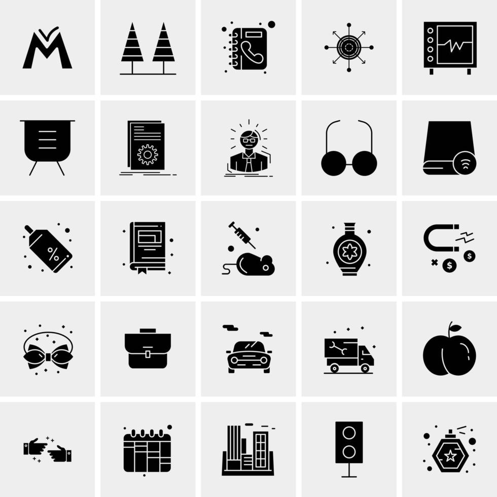 25 universelle Business-Icons Vektor kreative Icon-Illustration zur Verwendung in Web- und Mobilprojekten