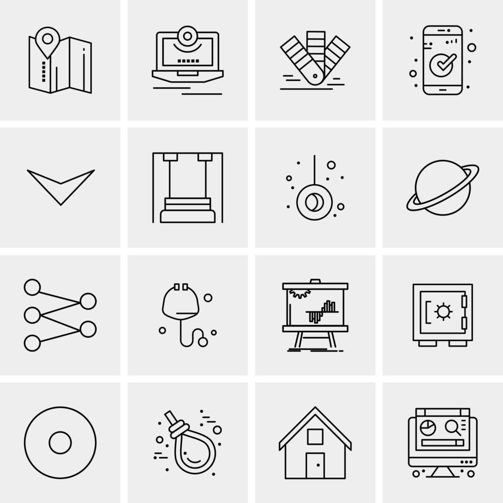 16 universelle Business-Icons Vektor kreative Icon-Illustration zur Verwendung in Web- und Mobilprojekten