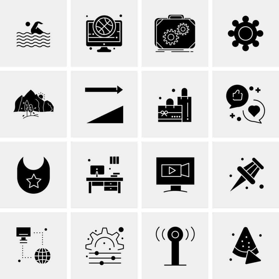 16 universelle Business-Icons Vektor kreative Icon-Illustration zur Verwendung in Web- und Mobilprojekten