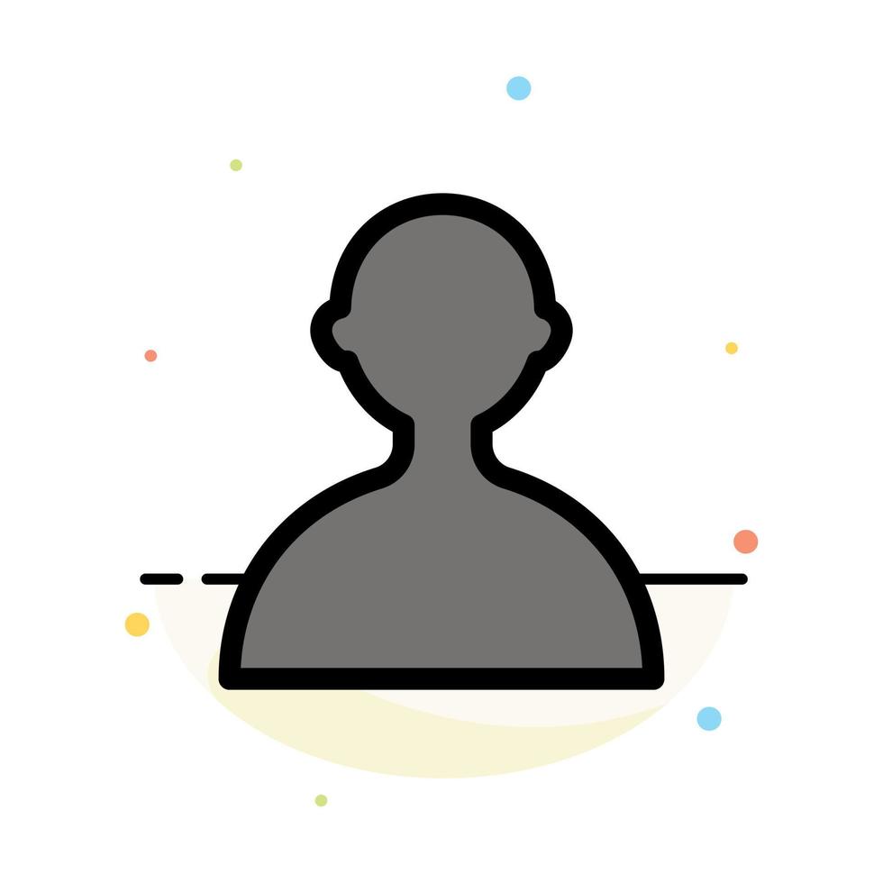 avatar användare grundläggande abstrakt platt Färg ikon mall vektor